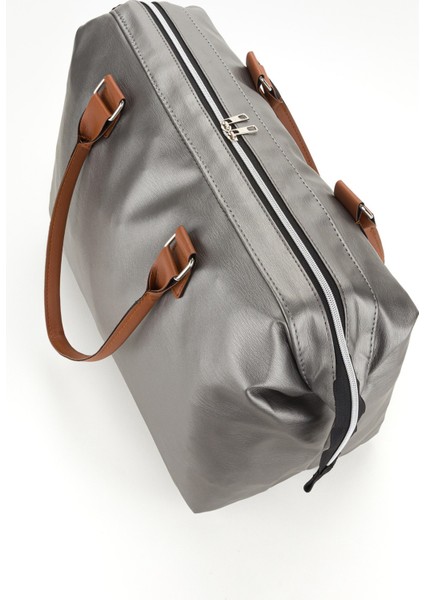 Veera Suni Deri Çanta Anne Bebek Bakım Çantası Termoslu Biberon Cepleri