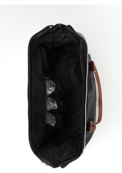 Veera Suni Deri Çanta Anne Bebek Bakım Çantası Termoslu Biberon Cepleri