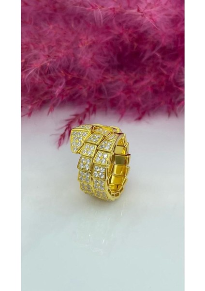 Özel Tasarım Full Taşlı Yılan Yüzük 925 Ayar Gümüş Yüksek Kalite Üretim 925 Ayar Gümüş modelleri