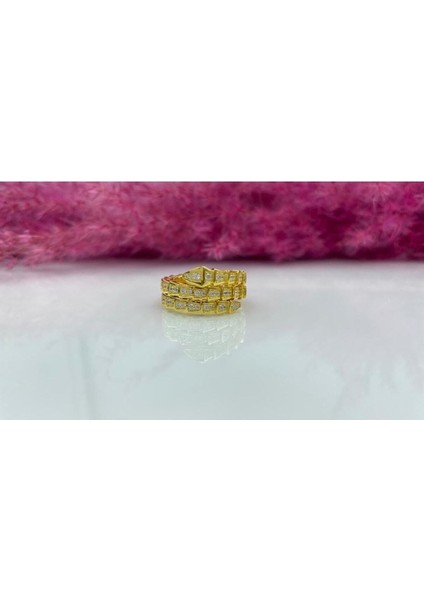 Özel Tasarım 3'lü Yılan Sarmal Taşlı Yüzük Yüksek Kalite Üretim 925 Ayar Gümüş 925 Ayar Gümüş fırsatları