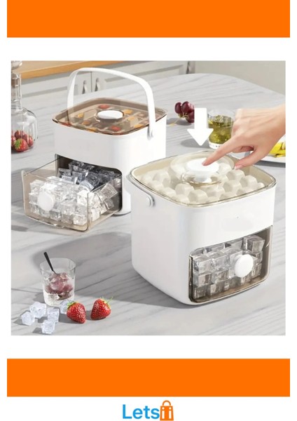 Kapaklı Silikon Buz Kalıp ve Saklama Kutusu 24 Adet Buz Küpü modelleri