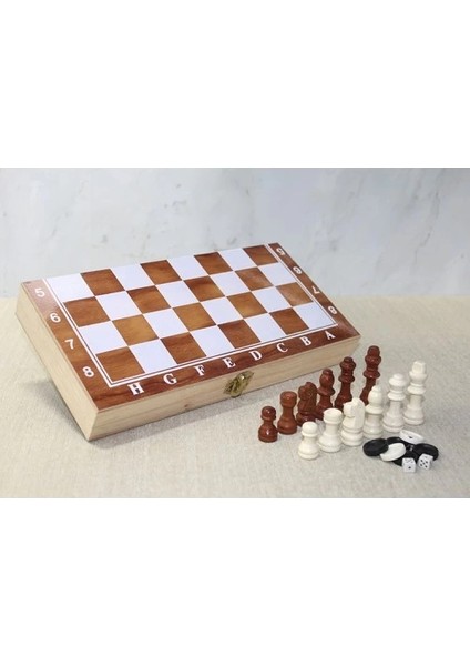 Ahşap Kutulu Satranç Model 2
