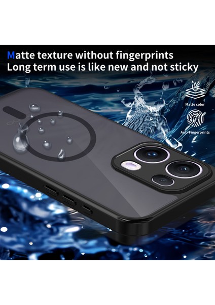 Oppo RENO13 Pro Kılıf, Manyetik Yarı Saydam Mat Darbeye Dayanıklı ve Parmak Izi Önleyici Koruyucu Kılıf-Siyah (Yurt Dışından) modelleri