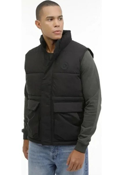 Kapitoneli Regular Fit Dik Yaka Yelek Erkek Yelek 4W4CT646 4pr