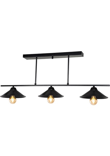 Maksim Siyah Üçlü Sarkıt Avize