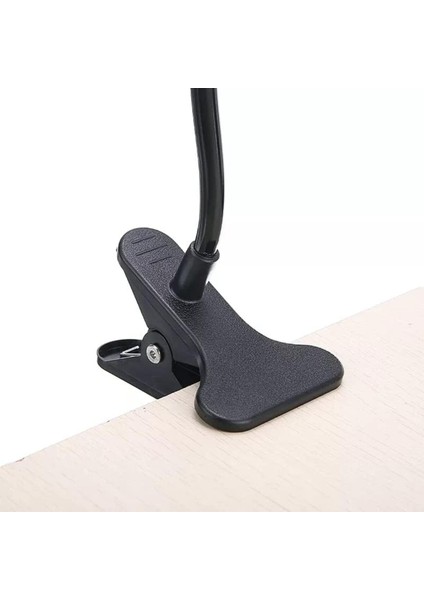 Klipsli 360° Döner Esnek Telefon Tutucu, Masa, Yatak, Ofis, Mutfak ve Spor Salonu Için Siyah Plastik modelleri