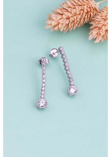 Tektaş Detaylı Su Yolu Rodyum Kaplama 925 Ayar Gümüş Küpe fırsatları