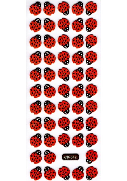 Sticker Kabartmalı Sticker Defter Planlayıcı Etiket (CB642) 16X7 Cm- Mini Uğur Böceği fiyatları