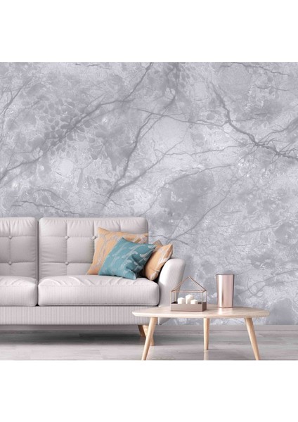 Duvar Kağıdı Lüks Mermer Desenli Yırtılmaz Tekstil Duvar Kağıdı