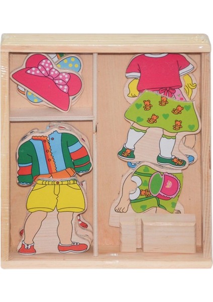 CS-6817 Ahşap Elbise Giydirme Oyunu -Chiva
