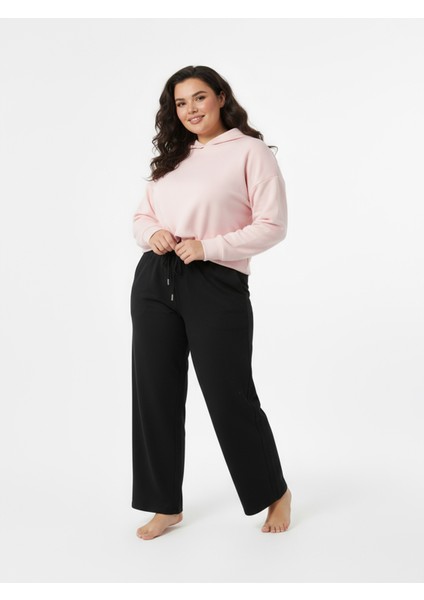 Düz Paça Büyük Beden Eşofman Altı Siyah 2016 modelleri