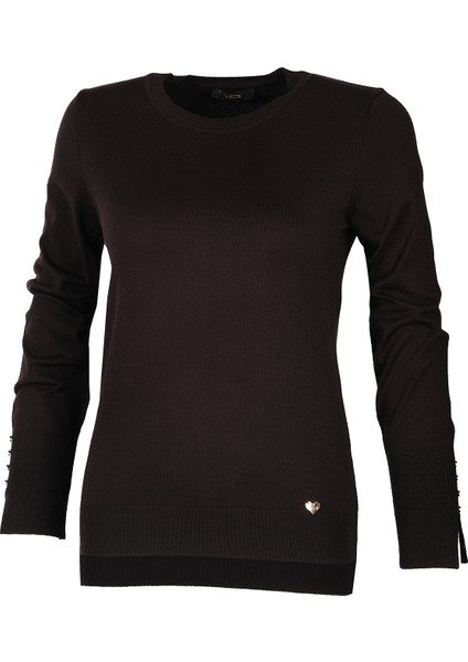 Minimalist Kadın Kazak - Uzun Kol Yuvarlak Yaka Günlük fiyatları