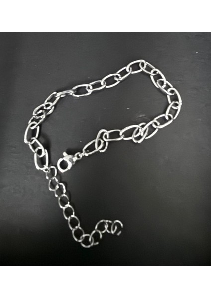 Oval Zincir Model Kadın Çelik Bileklik – Modern ve Zarif Tasarım - Minimal Oval Halkalı Kadın Çelik Bileklik fiyatları