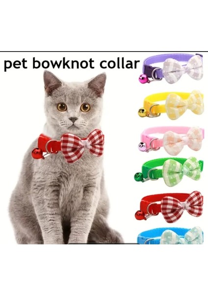 Ayarlanabilir Kedi Köpek Papyon Boyunluk Tasması Sarı fiyatları