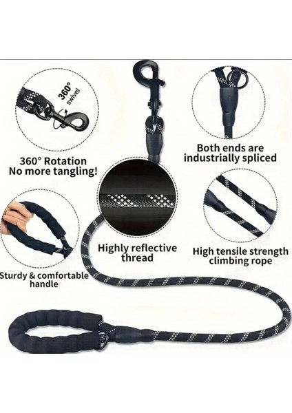 Reflektörlü Köpek Gezdirme Kayışı – 120 cm modelleri