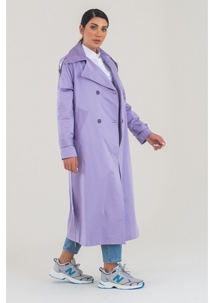 Şık Taş Rengi Düğmeli Trençkot – Rahat ve Modern Kesim modelleri