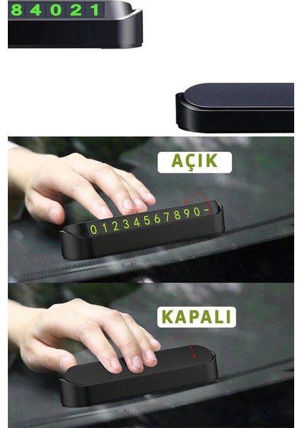 Park Numaratör Telefon Numarası Parktel Torpido Aksesuar Ön Cam Aksesuar Yapışkan Numaralık Araç Içi indirimleri