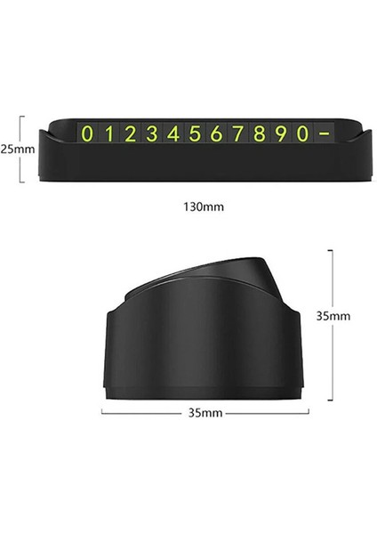 Park Numaratör Telefon Numarası Parktel Torpido Aksesuar Ön Cam Aksesuar Yapışkan Numaralık Araç Içi
