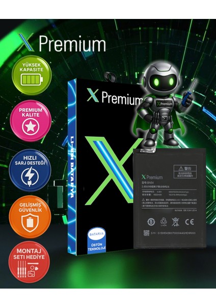 Xpremium Xiaomi Redmi 10X 4g Uyumlu Batarya Pil Süper Yüksek Kalite 5020 Mah BN54