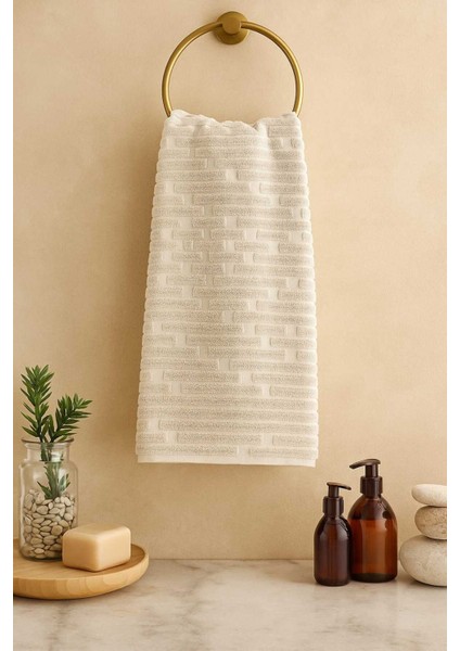 2'li Beyaz El ve Mutfak Havlusu Seti – 30X50 cm | Saf, Yumuşak ve Emici Kumaş