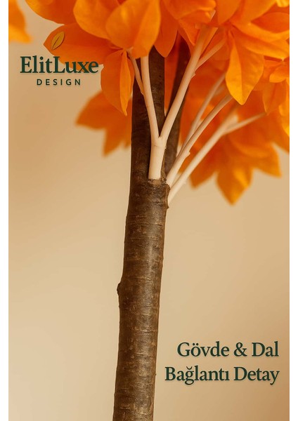 Elitluxe 220 cm Yapay Sonbahar Ağacı – Turuncu Yoğun Yapraklı – Büyük Dekoratif Salon Bitkisi modelleri