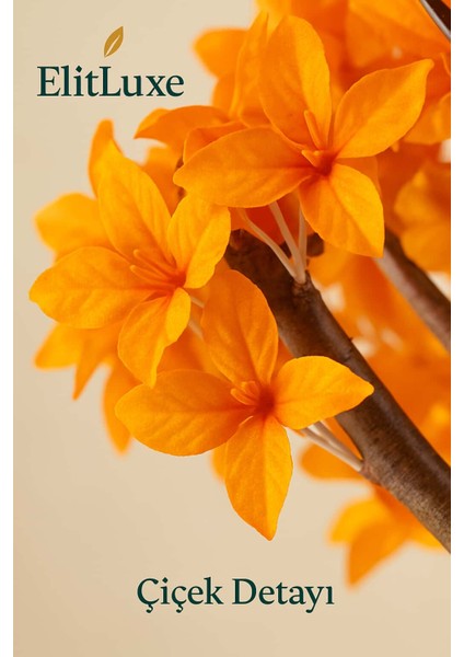 Elitluxe 220 cm Yapay Sonbahar Ağacı – Turuncu Yoğun Yapraklı – Büyük Dekoratif Salon Bitkisi fırsatları