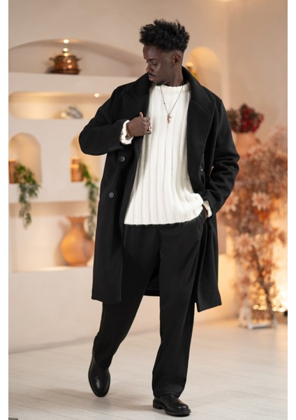 Italyan Geniş Yaka Oversize (Bol Kesim) Salaş Uzun Kaban modelleri