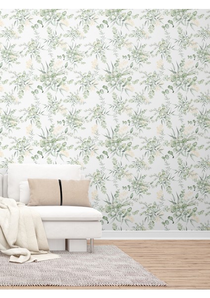 Çiçek Temalı Duvar Kağıdı -Isı ve Ses Yalıtımı Yırtılmaz