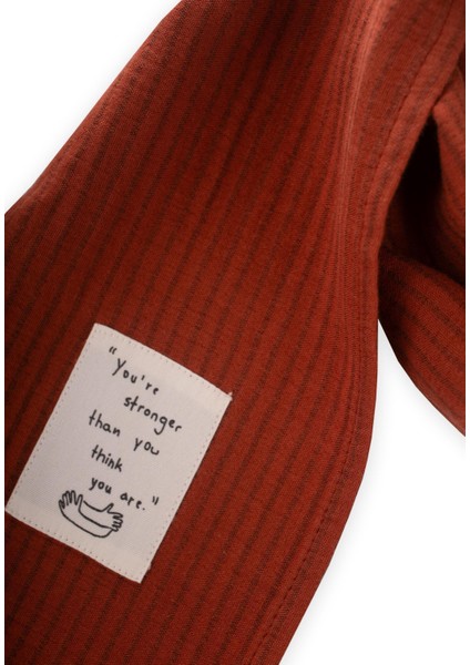 Çocuk Fular 25X140 cm Rust Ince Çizgili fiyatları