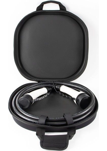 Çantalı 5 Metre Elektrikli Araç Şarj Kablosu 22KW Tip 2 – Trifaze | Siyah | 32A