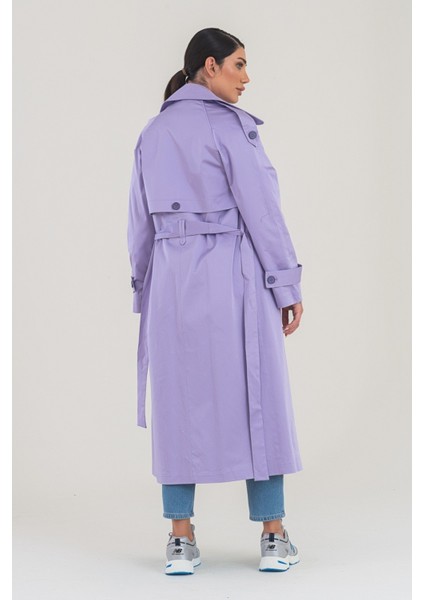 Şık Taş Rengi Düğmeli Trençkot – Rahat ve Modern Kesim fırsatları