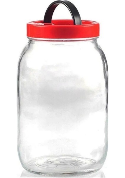 2 Litre Cam Kavanoz - Kırmızı Kapaklı, Turşu ve Gıda Saklama Için fiyatları