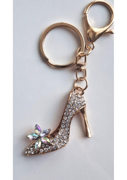 Lüks Taşlı Topuklu Ayakkabı Anahtarlık &çanta Süsü 11,5 cm