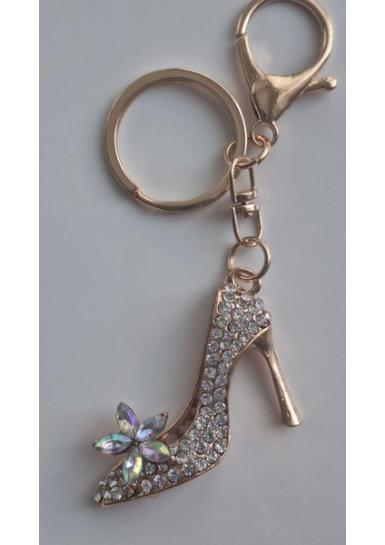 Lüks Taşlı Topuklu Ayakkabı Anahtarlık &çanta Süsü 11,5 cm