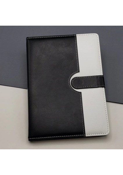 Tarihsiz Ajanda Defter Siyah Beyaz Renk