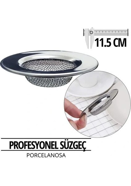 Profesyonel 11,50 cm Çap Lavabo Süzgeci