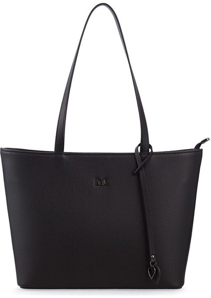 Logo Detaylı Siyah Kadın Omuz Çantası Blkf Aqua