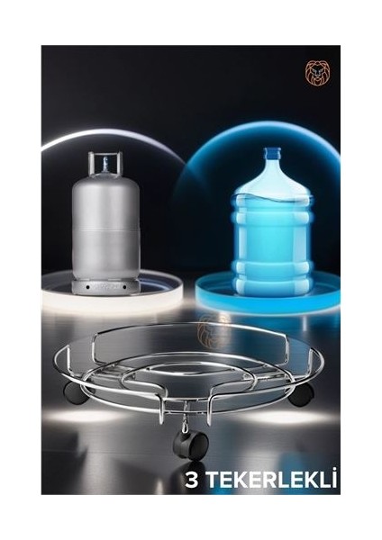 Hsnet Tekerlekli Alüminyum Tüp ve Damacana Altlığı - M079K181-R88079