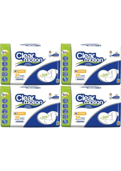 Yetişkin Hasta Bezi Bel Bantlı M - Orta - Medium 120 Adet (4pk*30)