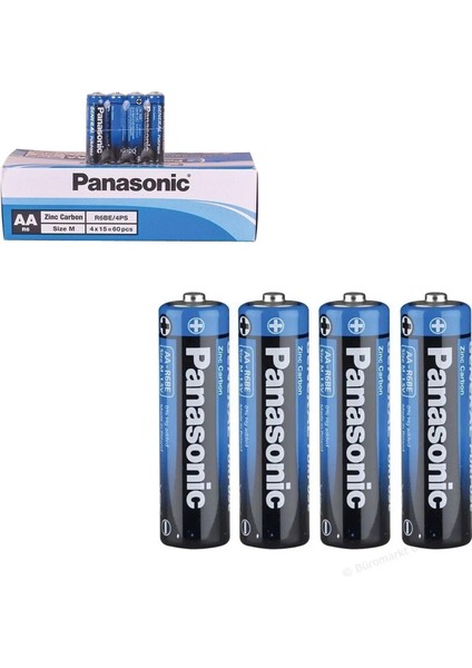 Panasonıc Aa Kalem Pil Zinc Carbon 60LI Paket