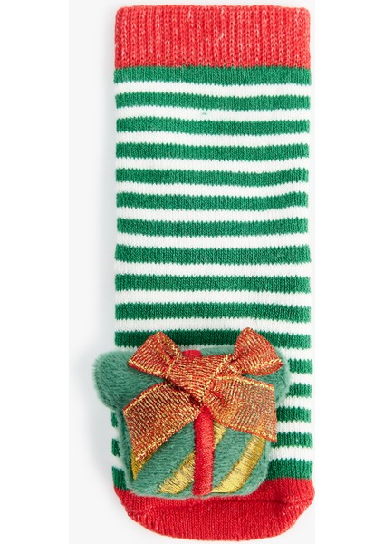 Yılbaşı Temalı Pamuklu Havlu Çorap