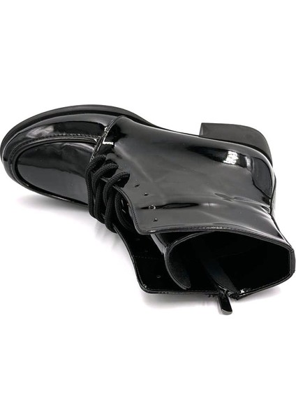 (Park Moda) Riyad Termo Kaymaz Taban Bağcıklı&fermuarlı Günlük Kadın Bot Rugan Siyah fırsatları