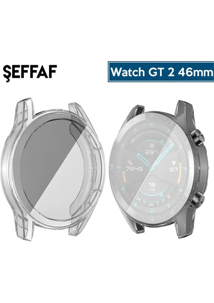 Ally Huawei Watch Gt2 46MM 360 Koruma Ultra Ince Silikon KILIF-(5775) - M497K858-R95497 modelleri