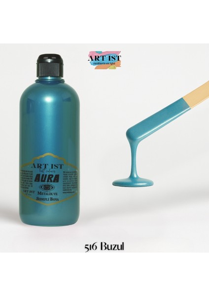 Aura Tombul Metalik ve Sedefli Boya 500ML - 516 Buzul