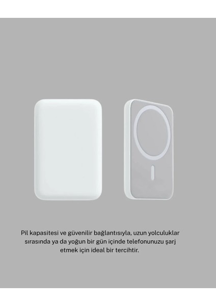 Magsafe Uyumlu Kablosuz Batarya – 27W Hızlı Şarj Destekli Kompakt Güç Bankası fırsatları