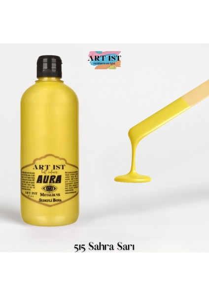 Aura Tombul Metalik ve Sedefli Boya 500ML - 515 Sahra Sarı