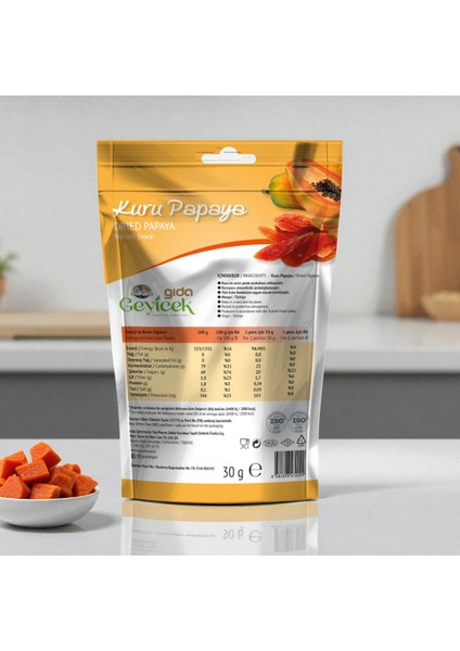 Kurutulmuş Papaya 30 gr modelleri
