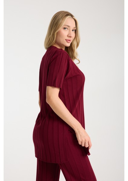 Çizgili Relax Fit Ikili Takım