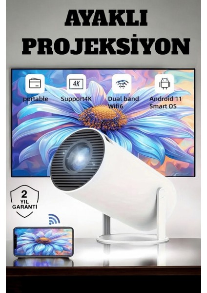 130 Inç Geniş Ekran ve 4K Destekli Full Hd Projeksiyon Cihazı - M161K766-R50161