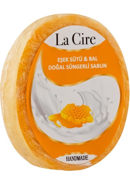 Eşek Sütü & Bal Özlü Doğal Süngerli Sabun